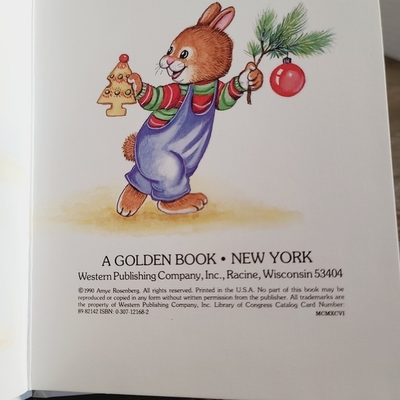Vintage 90s 1990 Is It Christmas Yet? Amye Rosenberg Golden Book Mice - Picture 4 of 6